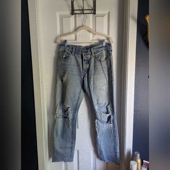 Levi's distressed 501 raw hem - Picture 1 of 6